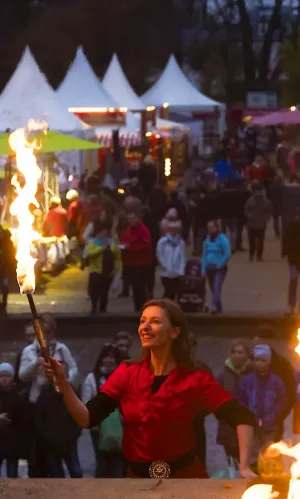 Feuershow in Dresden – Weihnachten