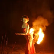 Feuershow in Chemnitz
