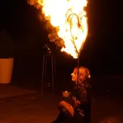 Flammenherz für eine Feuershow