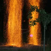 Feuershow in der Nähe von Zwickau