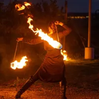 Feuertanz mit Feuerpois 